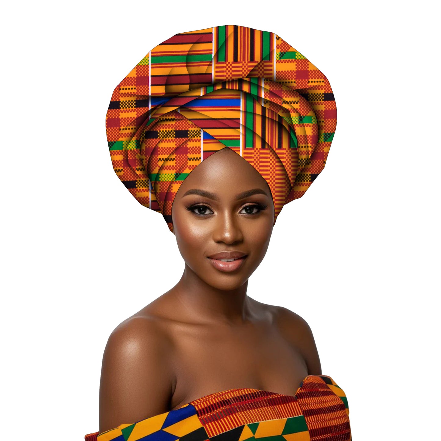 African Print Wrap-Around Turban – Women’s Head Accessories for All Occasions