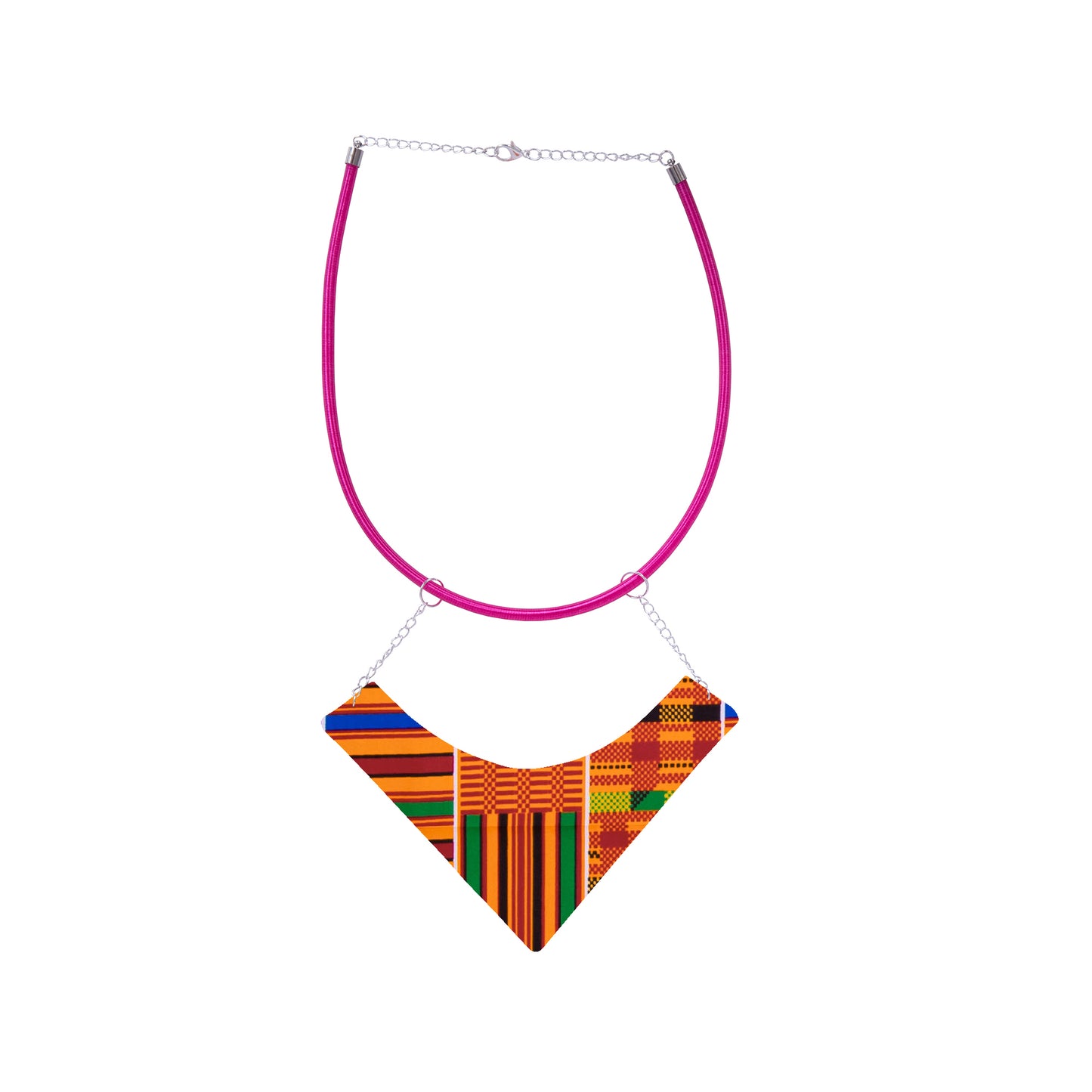 Ethnic Kente Wax Print Triangle Choker African Women Fashion Accessories