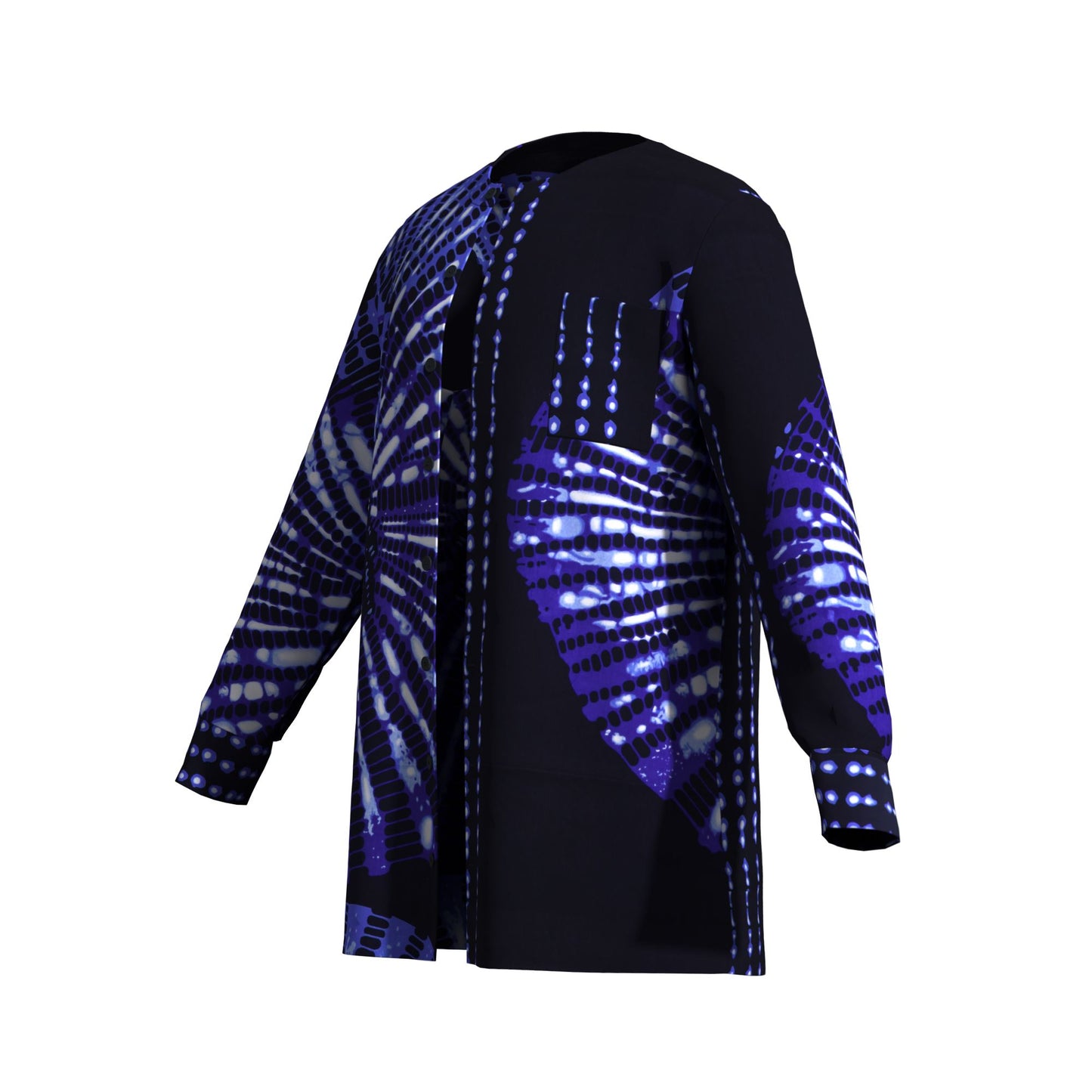 Modern African Print Casual Long Sleeve Outerwea