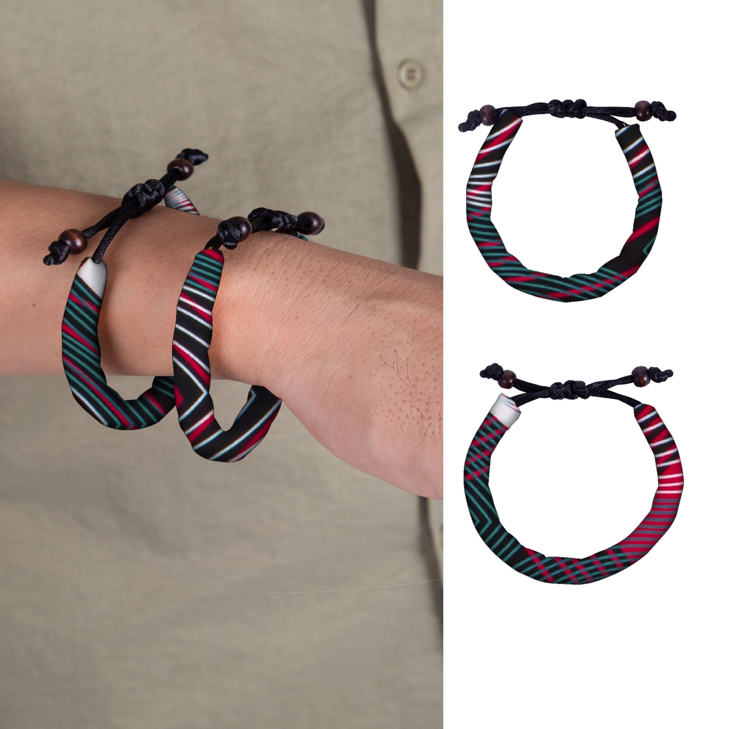 Unique African Print String Bracelet, Best African Women Handmade Accessories