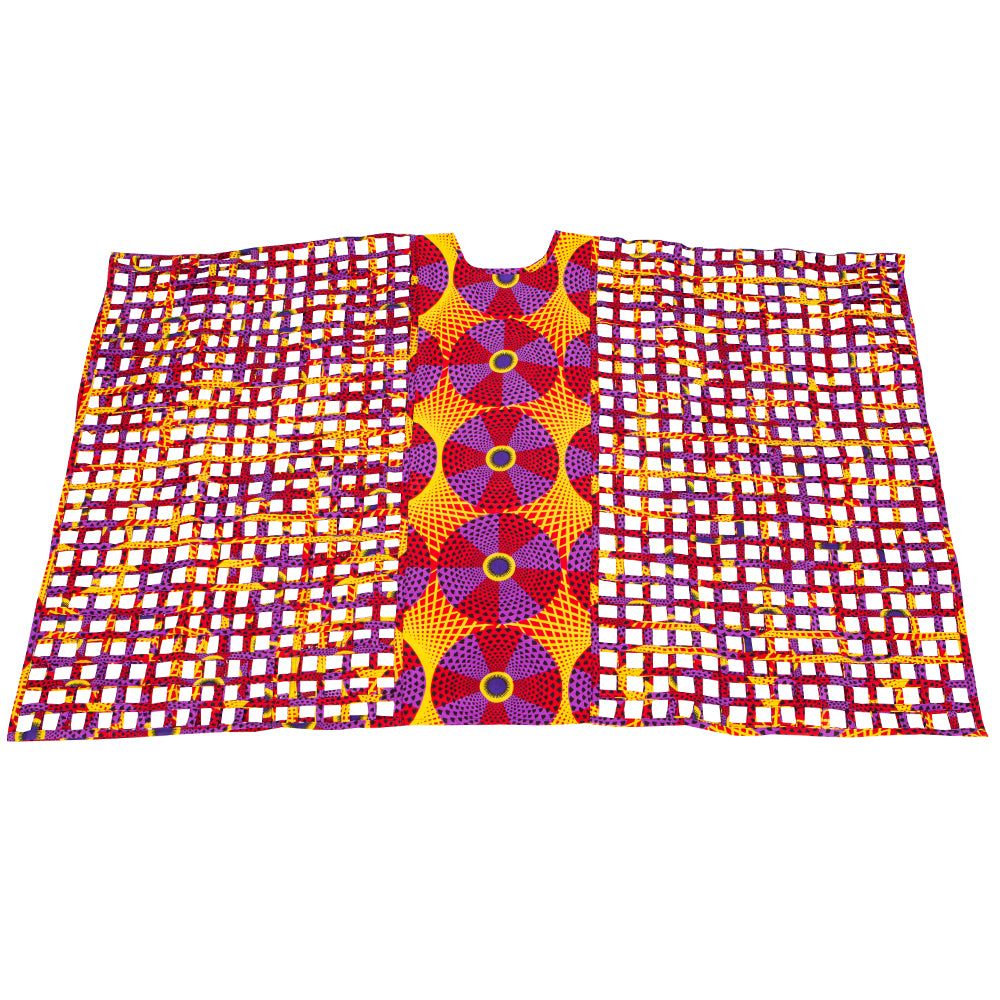 African Women Convertible Wax Print Shoulder Wrap with Bracelet Loops Accessories