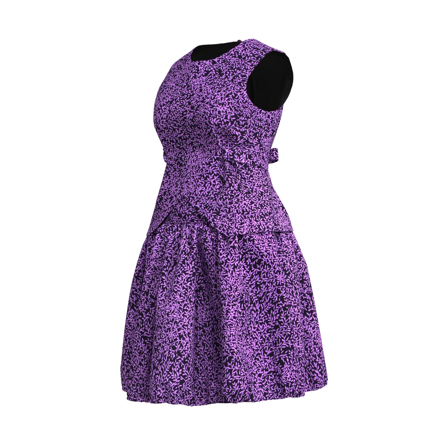 African Print Tie-Back Sleeveless Top & High Waist Skirt Set