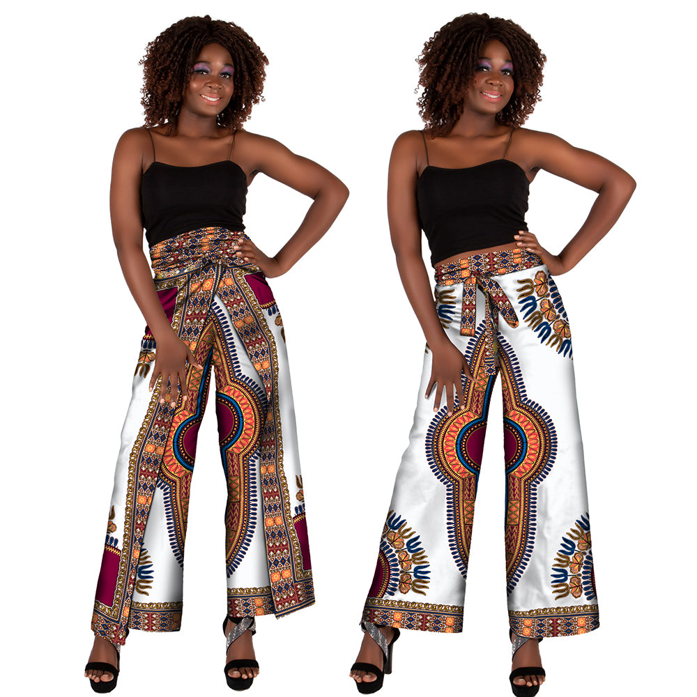 African Wax Print 2-Way Wide-Leg Pants & Wrap Skirt