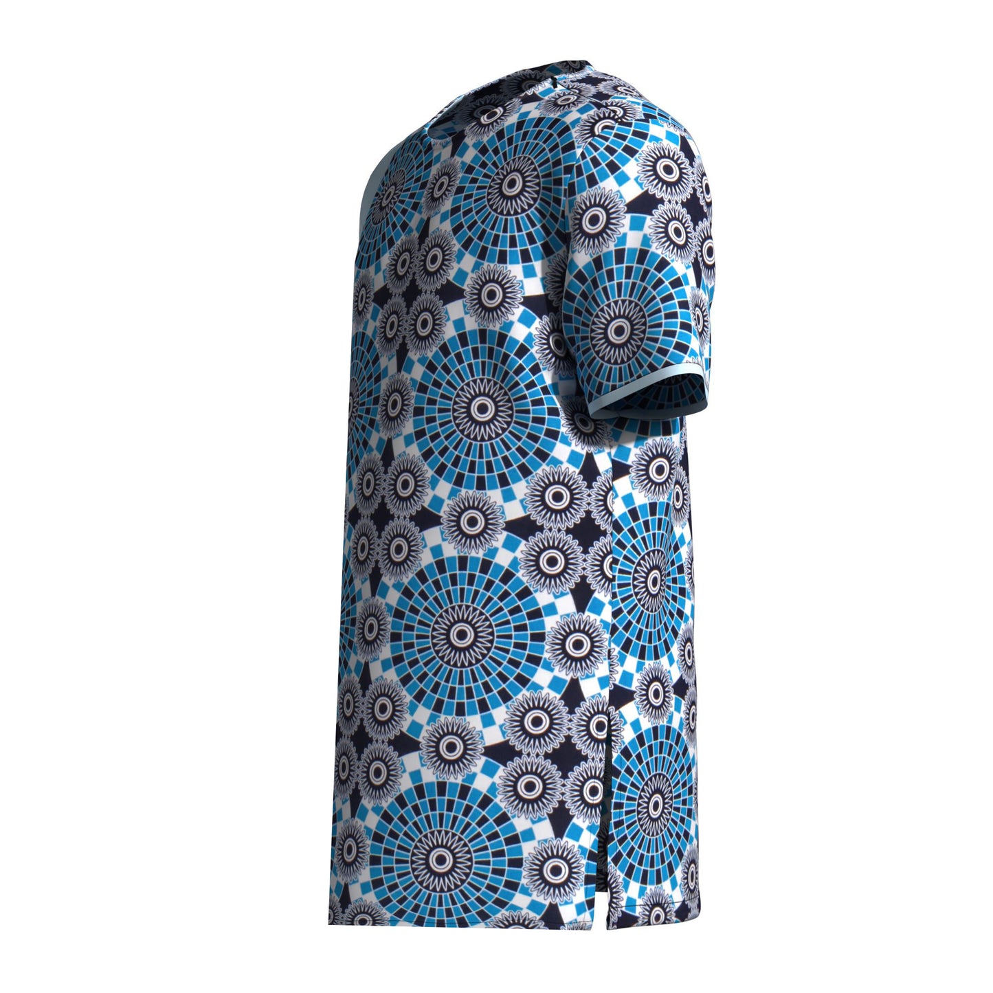 All-match Crew Neck African Print Men Shirt
